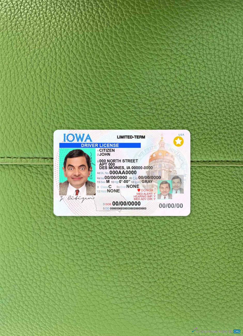 Download USA Iowa DL photolook FRONT Photoshop template